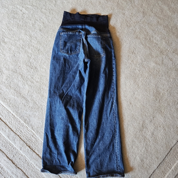 Old Navy Maternity Full Panel Wide Leg Jeans - Picture 3 of 4